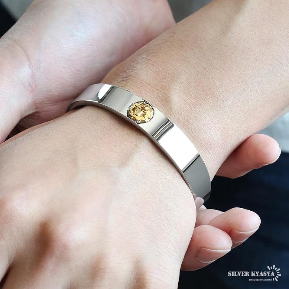 Amazon | [silver KYASYA] ステンレス バングル メンズ 男性